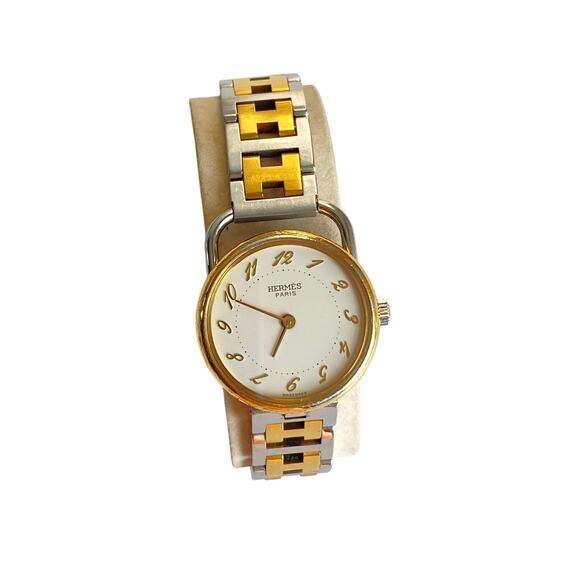Hermès Clipper Gold & Silver Two-Tone Women’s Watch – 24mm Quartz - Picture 1 of 13